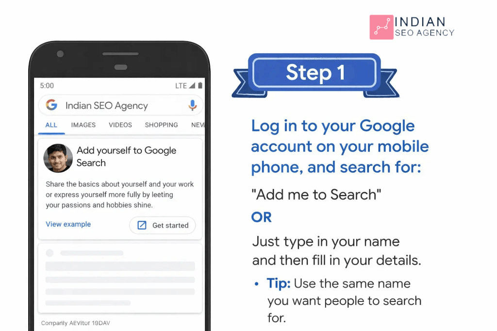 Step1 - Add Me To Google