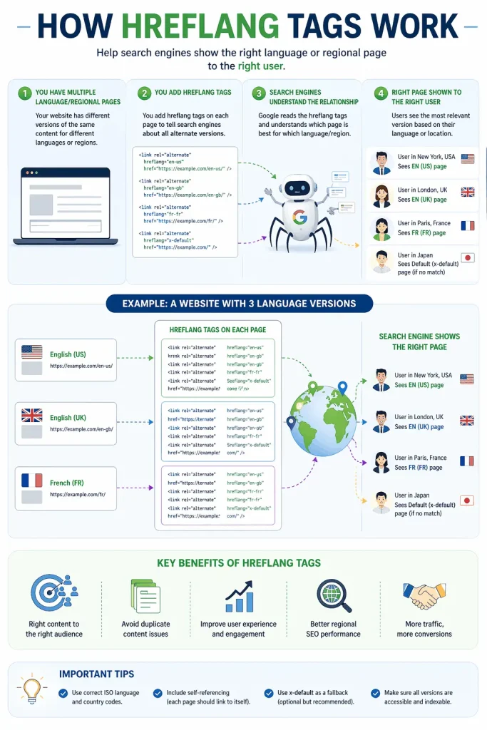 How hreflang tags work and improve international SEO